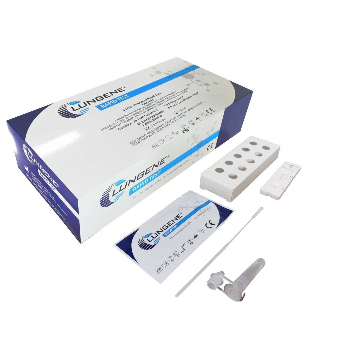 100x Stück Clungene COVID 19 Antigen Rapid Test BfArM AT526/23