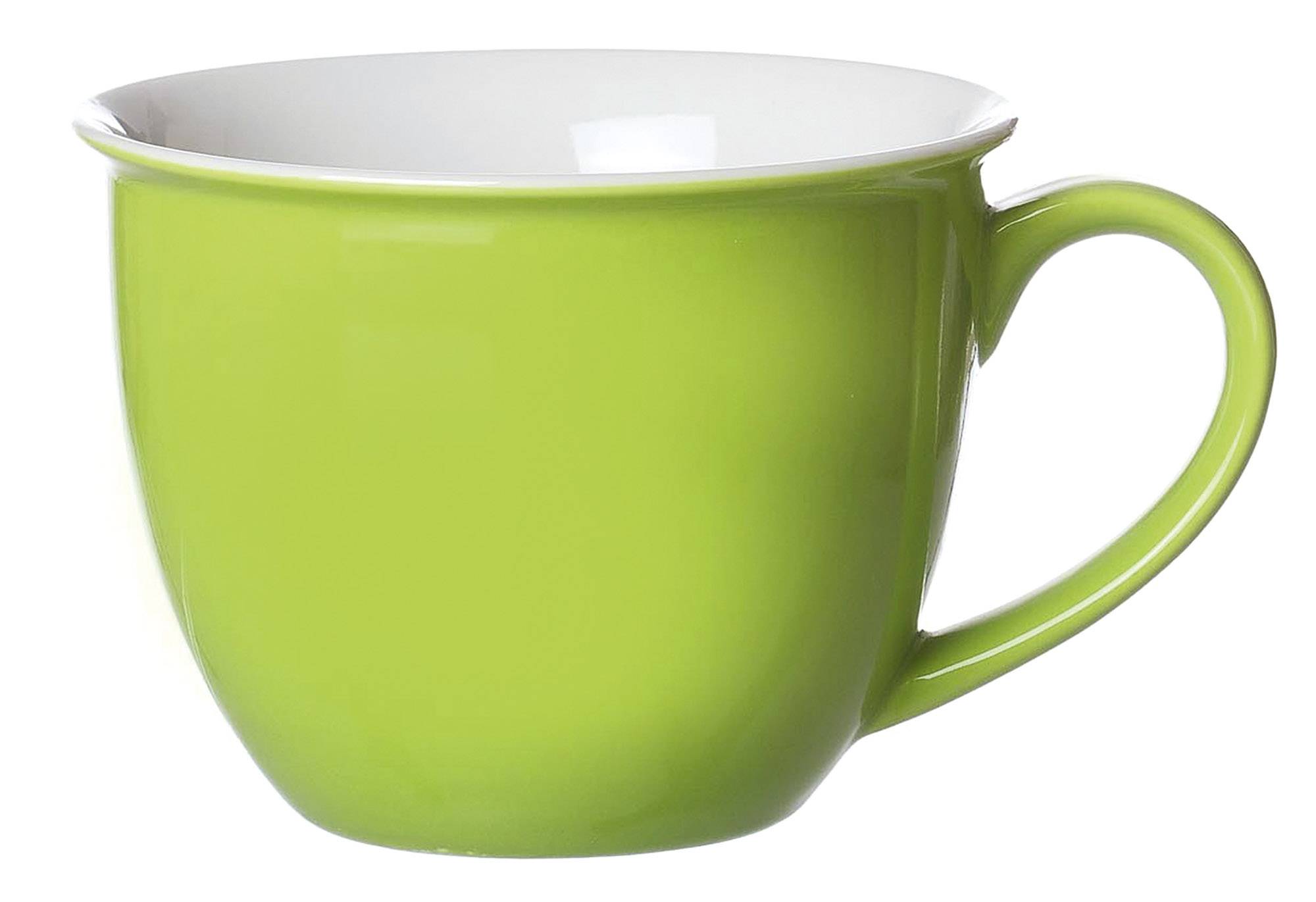 Milchkaffee Obertasse Kaffeetasse doppio grün Porzellan 350 ml