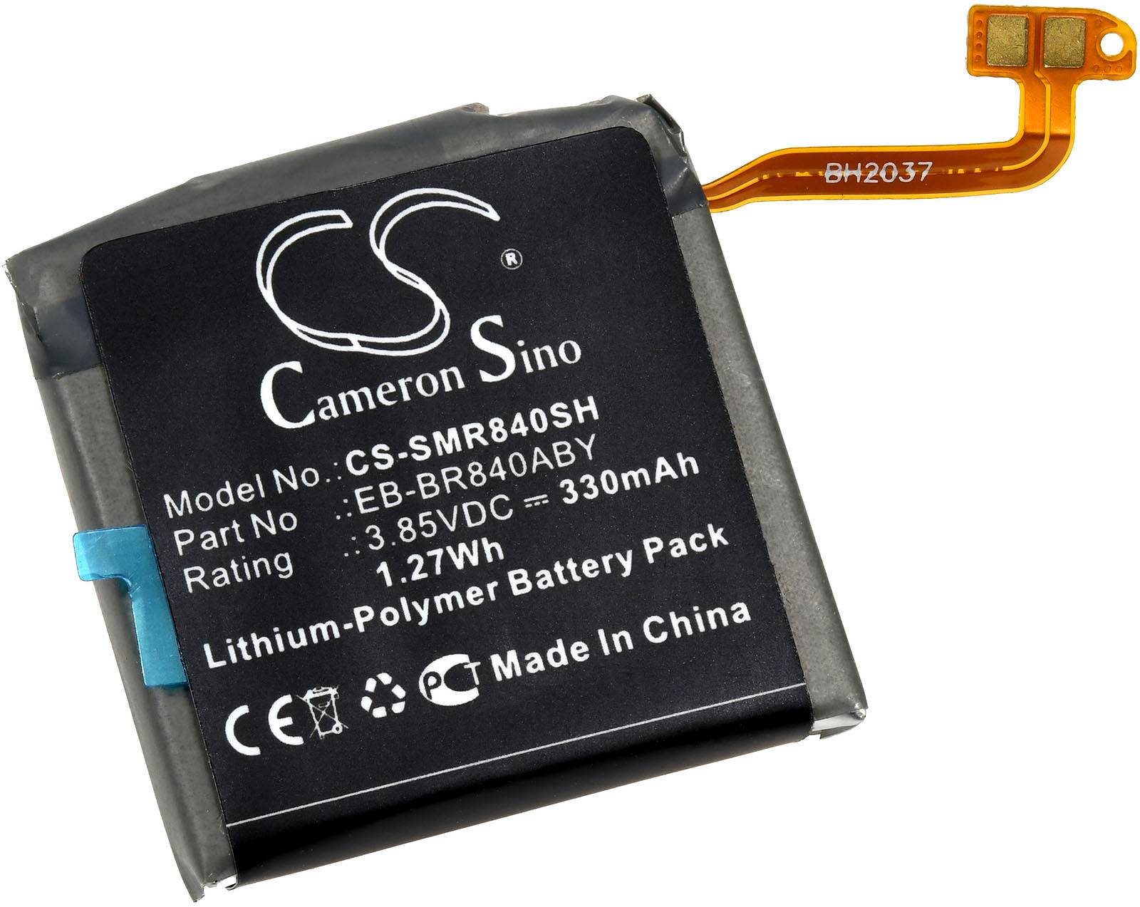 Powery Akku passend für SmartWatch Samsung Galaxy Watch 3 45mm, SM-R840, Typ EB-BR840ABY, 3,85V, Li-Polymer