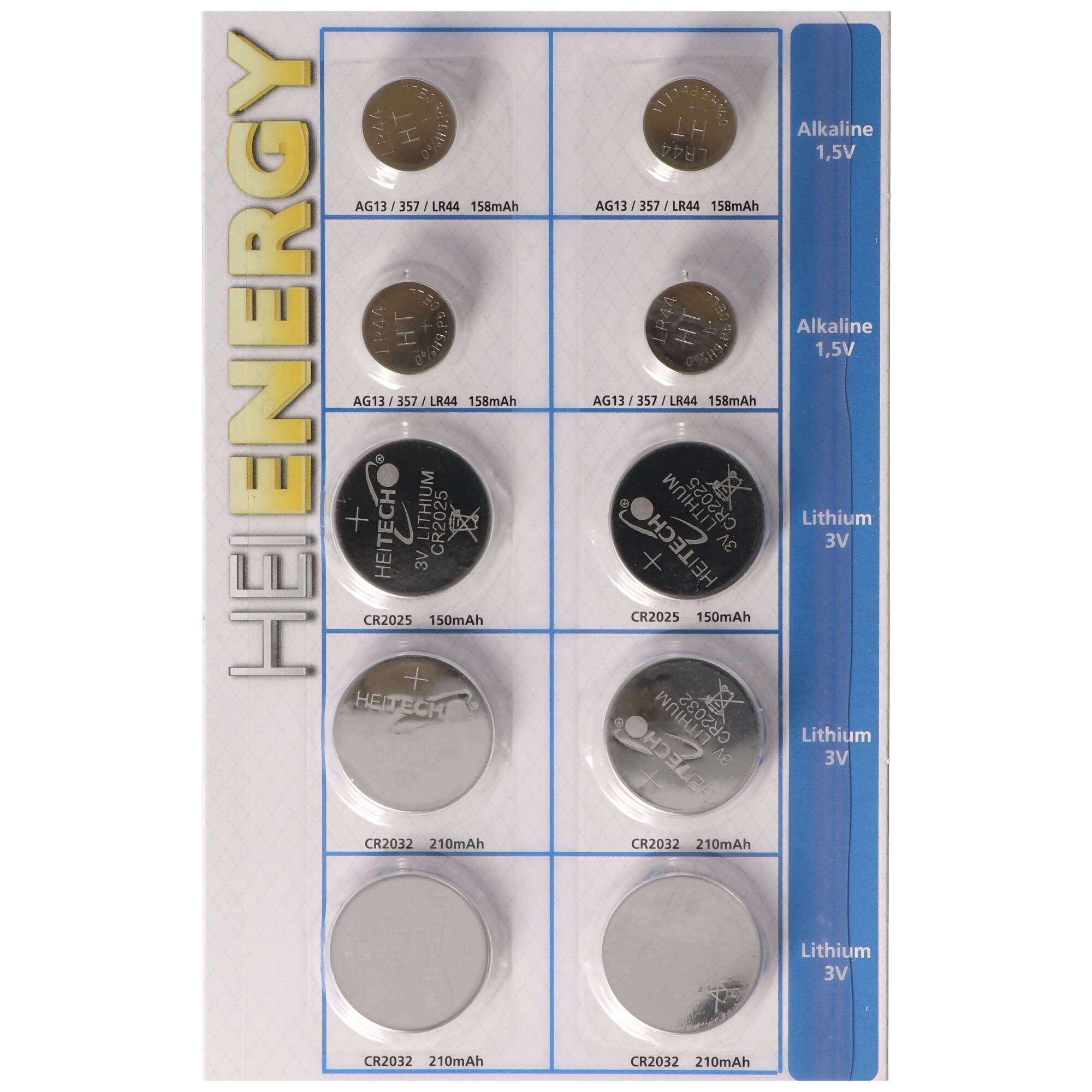 10 Stück Alkaline und Lithium Knopfzellen Batterien, für viele Anwendungsgebiete, sortiert im Set