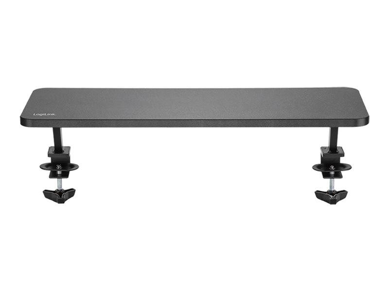LogiLink - Aufstellung - Riser - für Monitor - 650 mm lang - Stahl, Graukarton, Kunststoff - Schwarz - Bildschirmgröße: