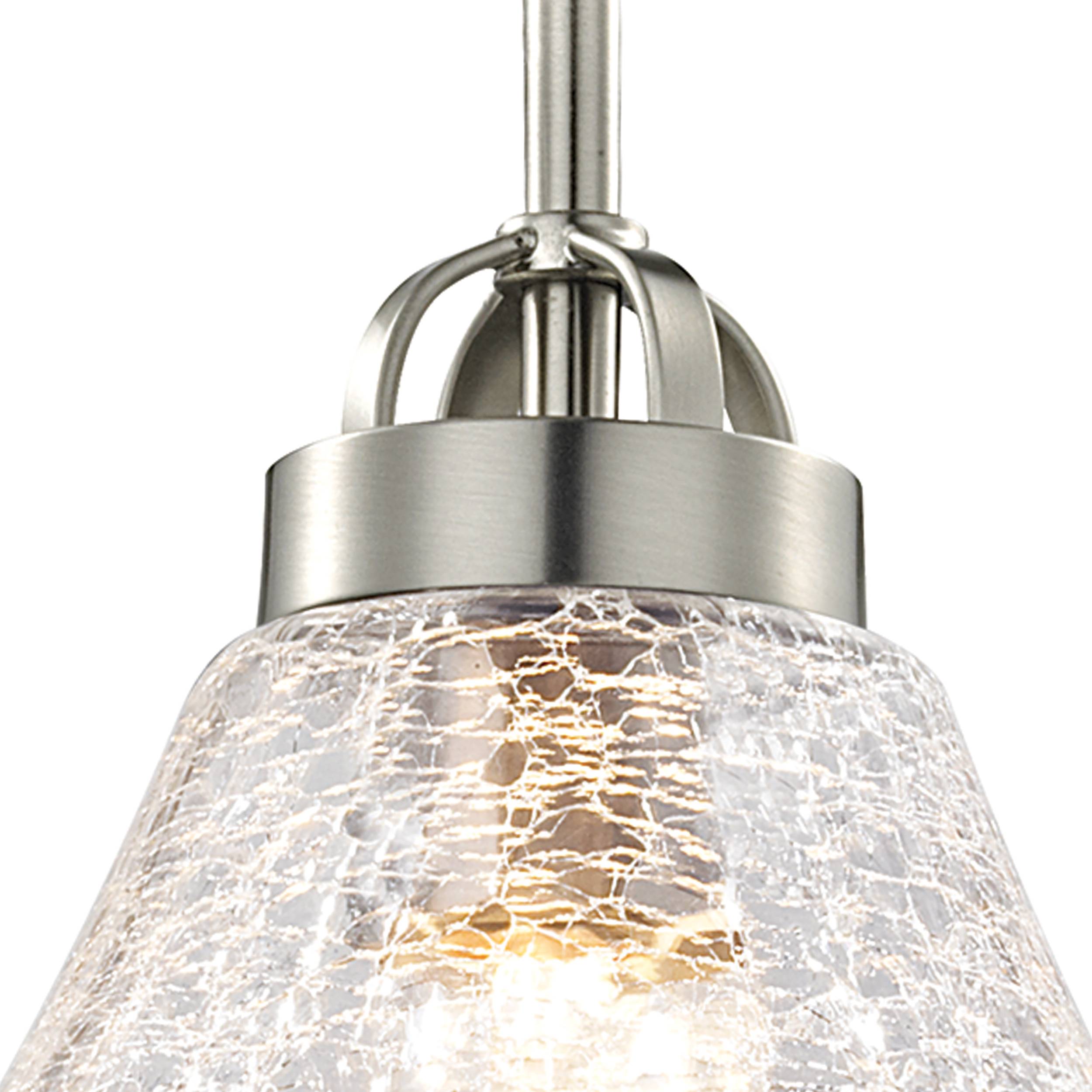 Pendelleuchte Nickel gebürstet / Craquelé mit 1 Lampe