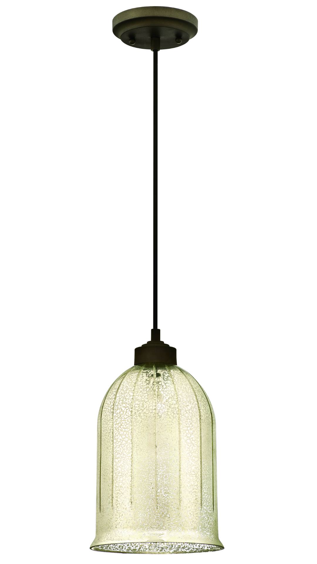 Pendelleuchte Bronze und Antik Spiegelglas mit 1 Lampe