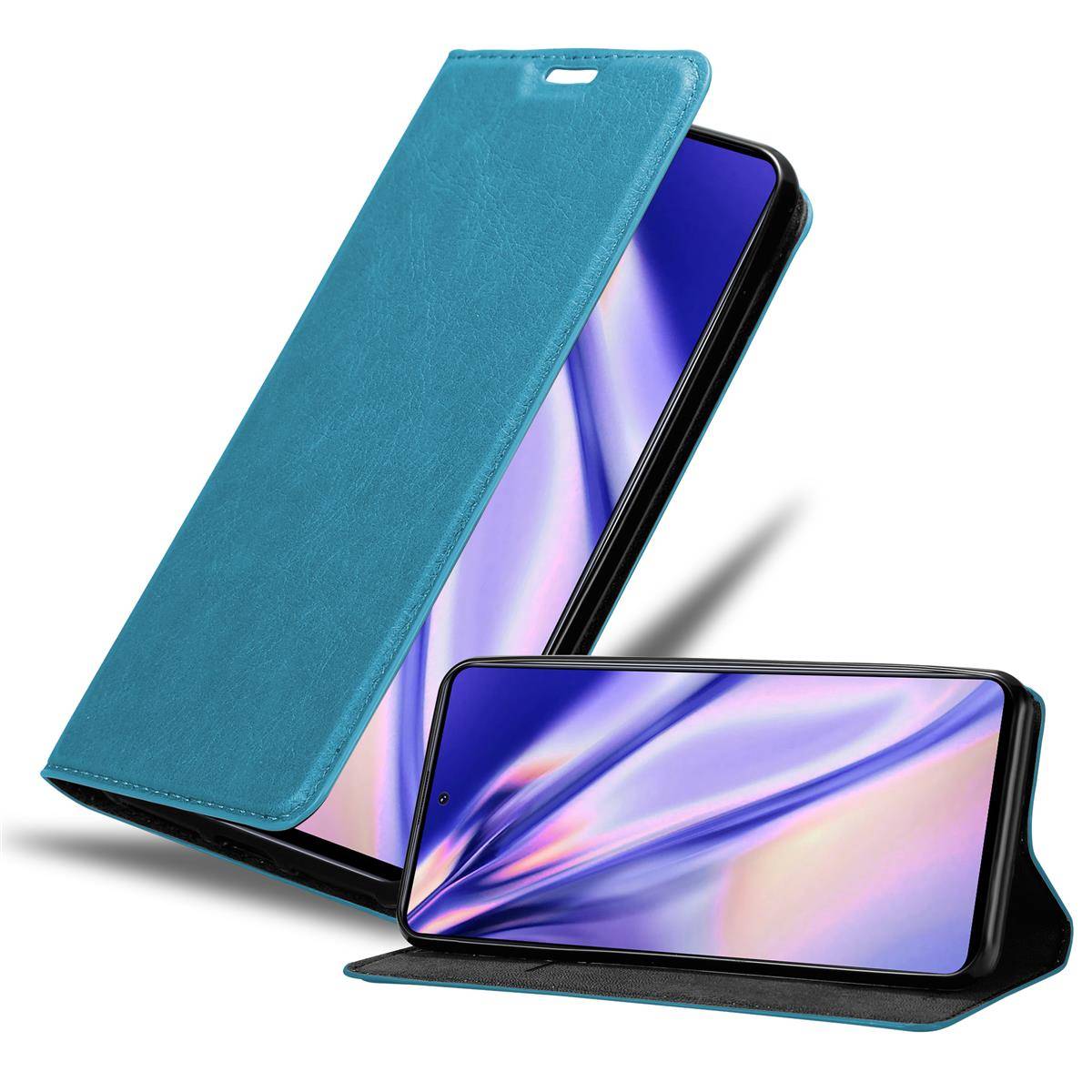 Cadorabo Hülle für Samsung Galaxy M31s Schutz Hülle in Türkis Handyhülle Etui Case Cover Magnetverschluss