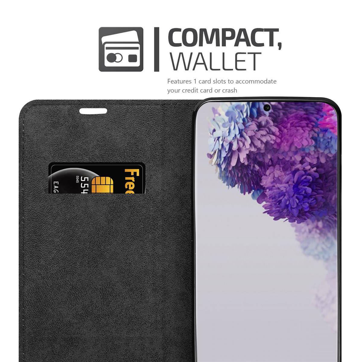 Cadorabo Hülle für Samsung Galaxy S20 ULTRA Schutz Hülle in Rot Handyhülle Etui Case Cover Magnetverschluss