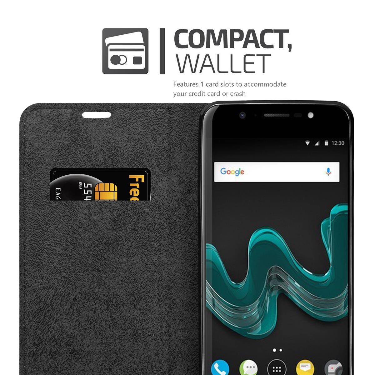 Cadorabo Hülle für WIKO WIM Schutz Hülle in Grau Handyhülle Etui Case Cover Magnetverschluss