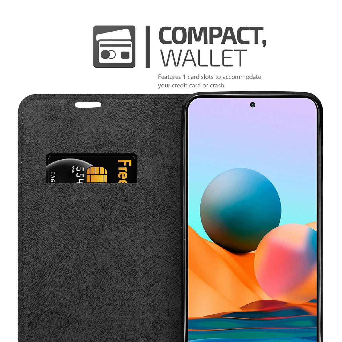 Cadorabo Hülle für Xiaomi RedMi NOTE 10 4G / RedMi NOTE 10S Schutz Hülle in Grau Handyhülle Etui Case Cover