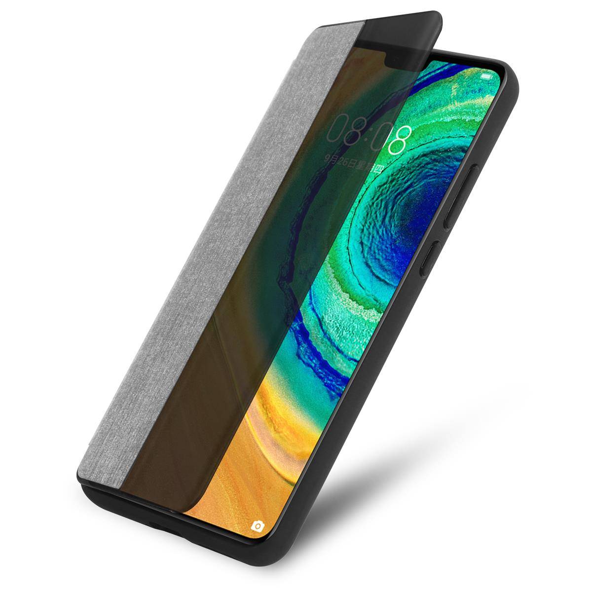 Cadorabo Hülle für Huawei MATE 30 Schutzhülle in Grau Handyhülle Cover Book Case Etui