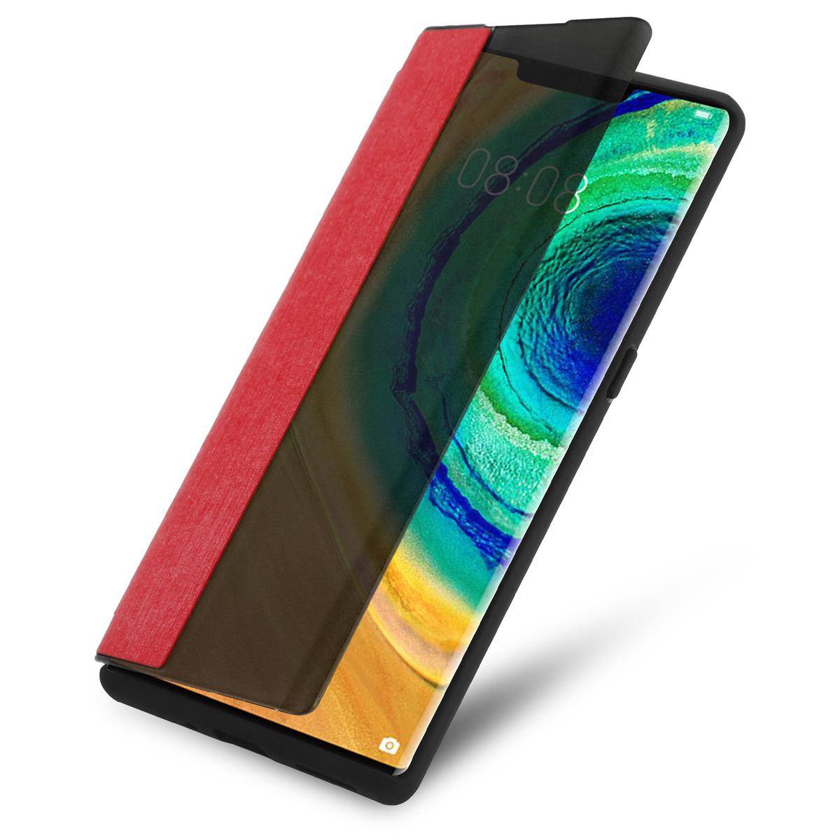 Cadorabo Hülle für Huawei MATE 30 PRO Schutzhülle in Rot Handyhülle Cover Book Case Etui