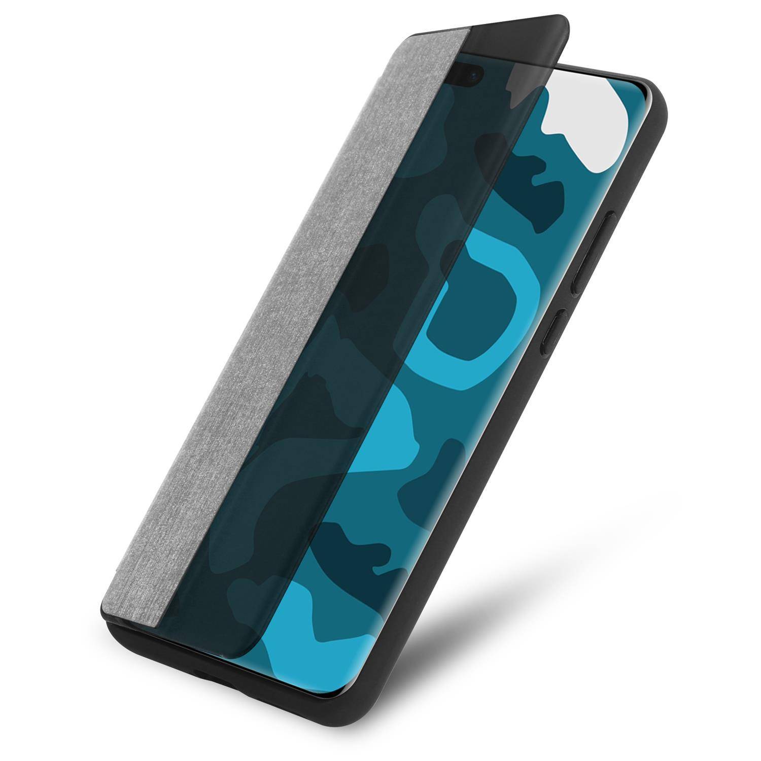 Cadorabo Hülle für Huawei P40 Schutzhülle in Grau Handyhülle Cover Book Case Etui