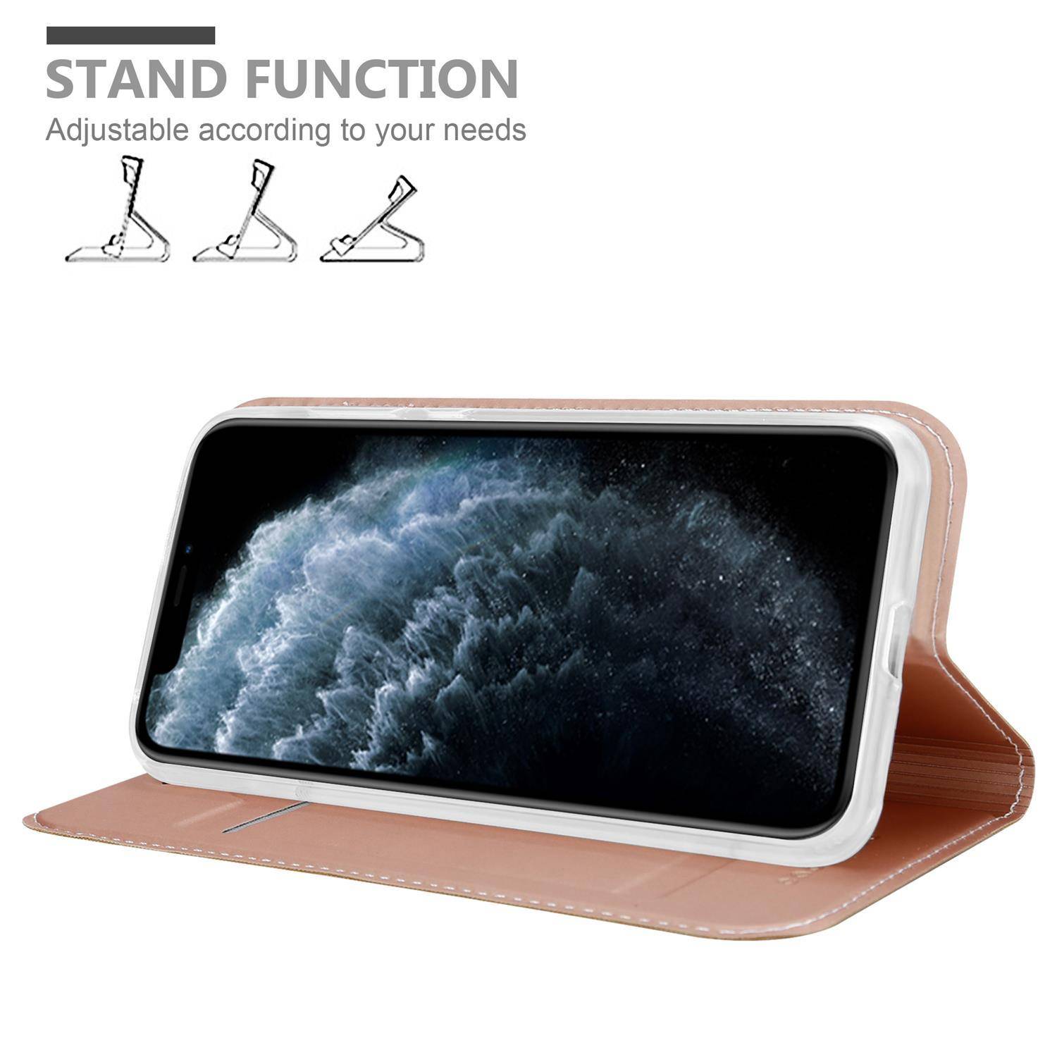 Cadorabo Handyhülle für Apple iPhone 11 PRO Schutz Hülle in Rosa Cover Etui Book Case Booklet