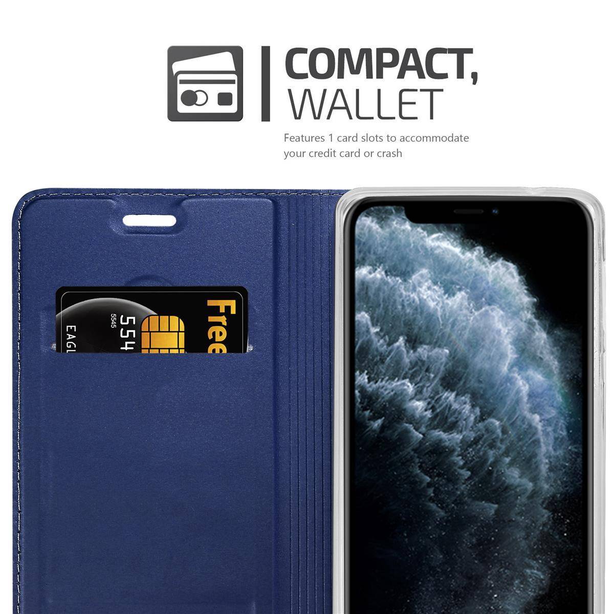 Cadorabo Handyhülle für Apple iPhone 11 PRO MAX Schutz Hülle in Blau Cover Etui Book Case Booklet