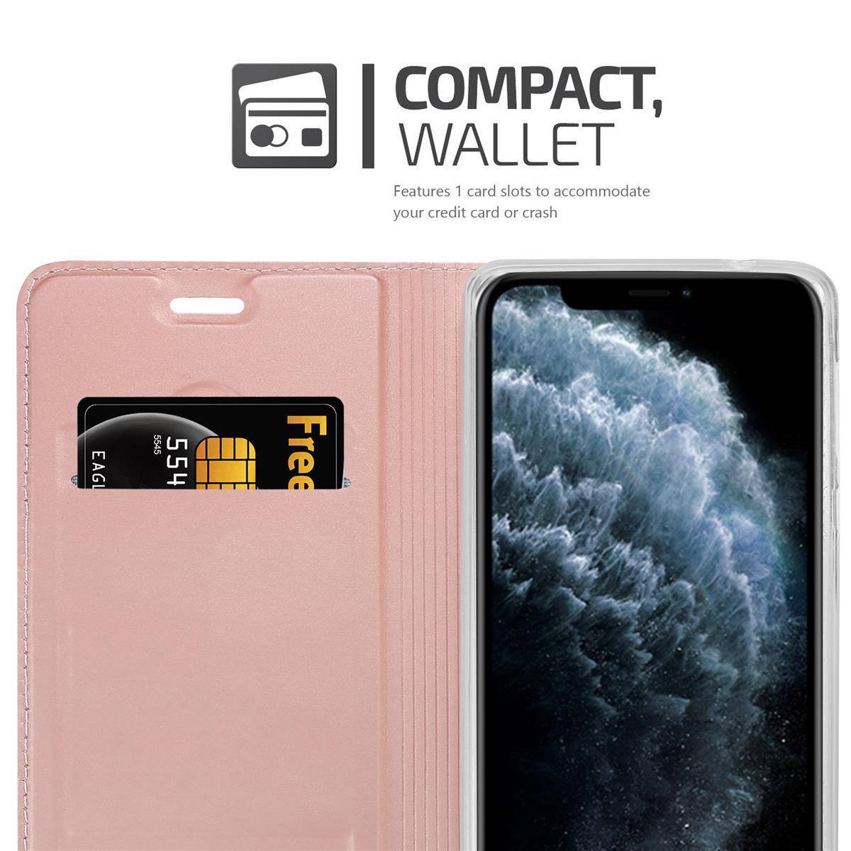 Cadorabo Handyhülle für Apple iPhone 11 PRO MAX Schutz Hülle in Rosa Cover Etui Book Case Booklet