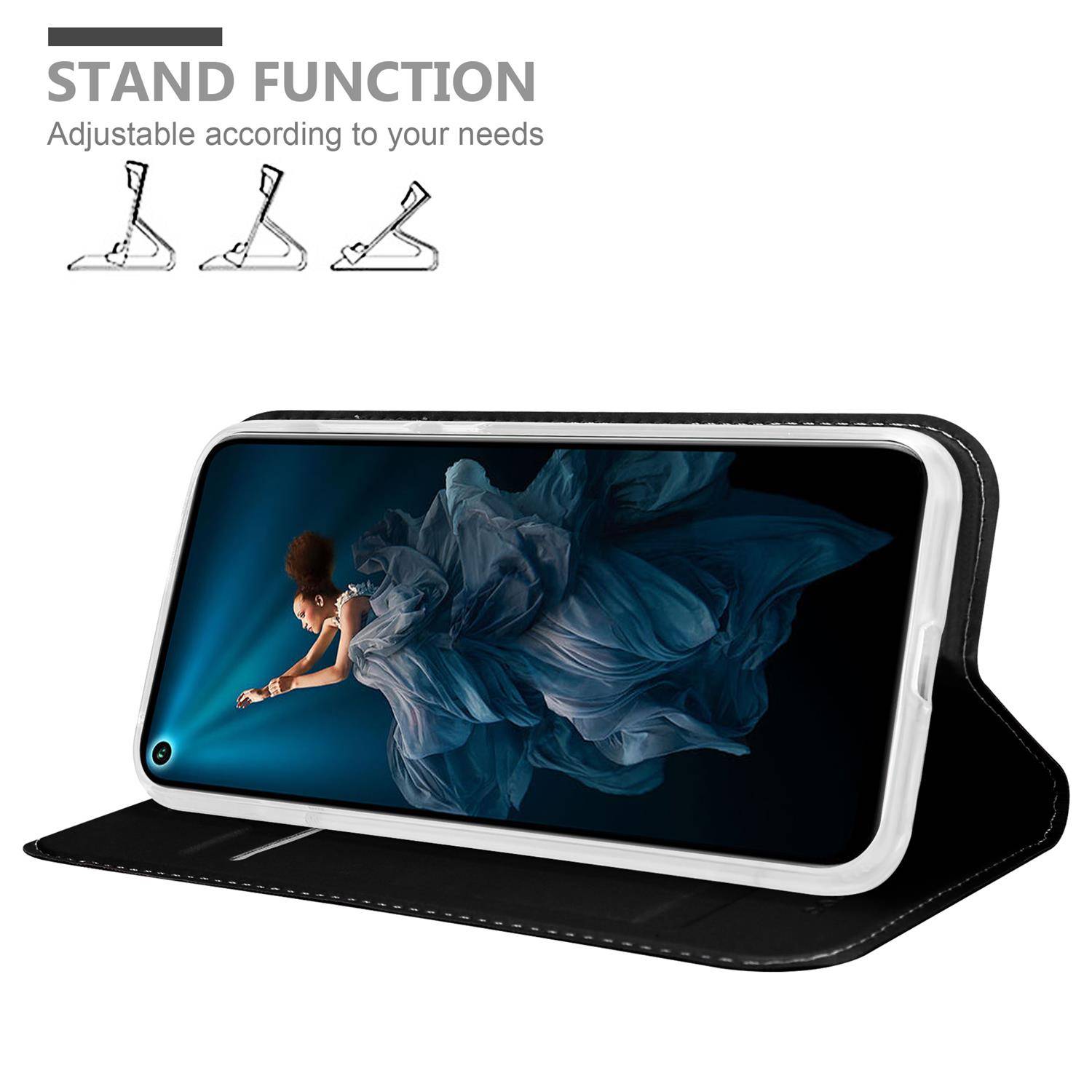 Cadorabo Handyhülle für Honor 20 PRO Schutz Hülle in Schwarz Cover Etui Book Case Booklet