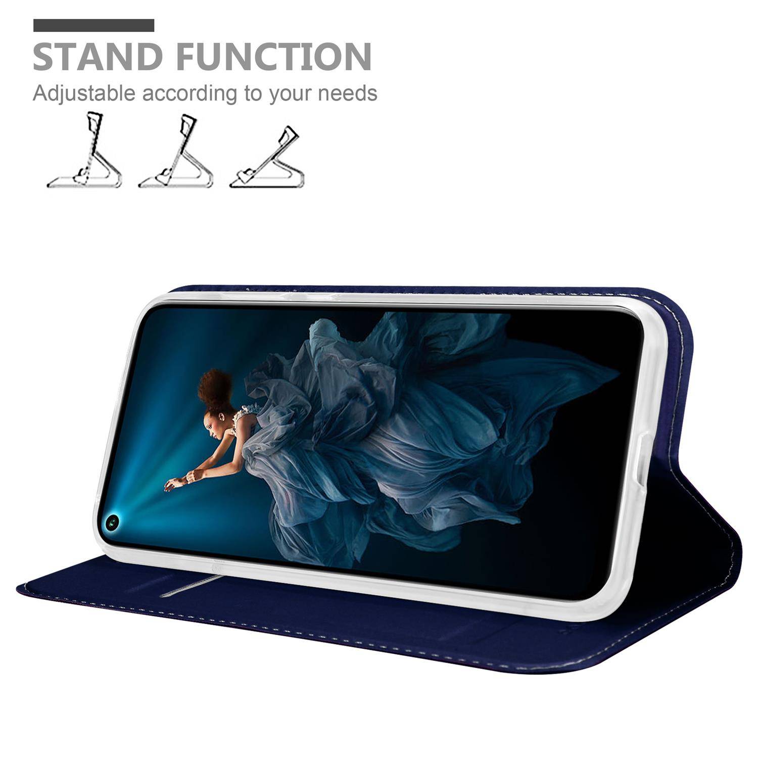 Cadorabo Handyhülle für Honor 20 PRO Schutz Hülle in Blau Cover Etui Book Case Booklet