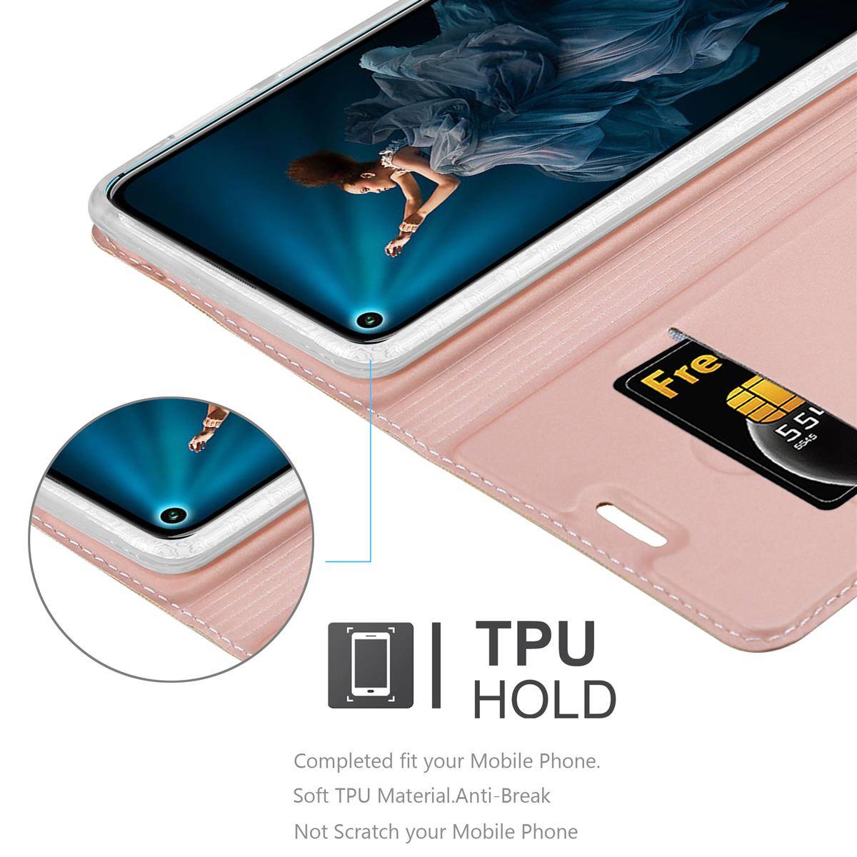 Cadorabo Handyhülle für Honor 20 PRO Schutz Hülle in Rosa Cover Etui Book Case Booklet