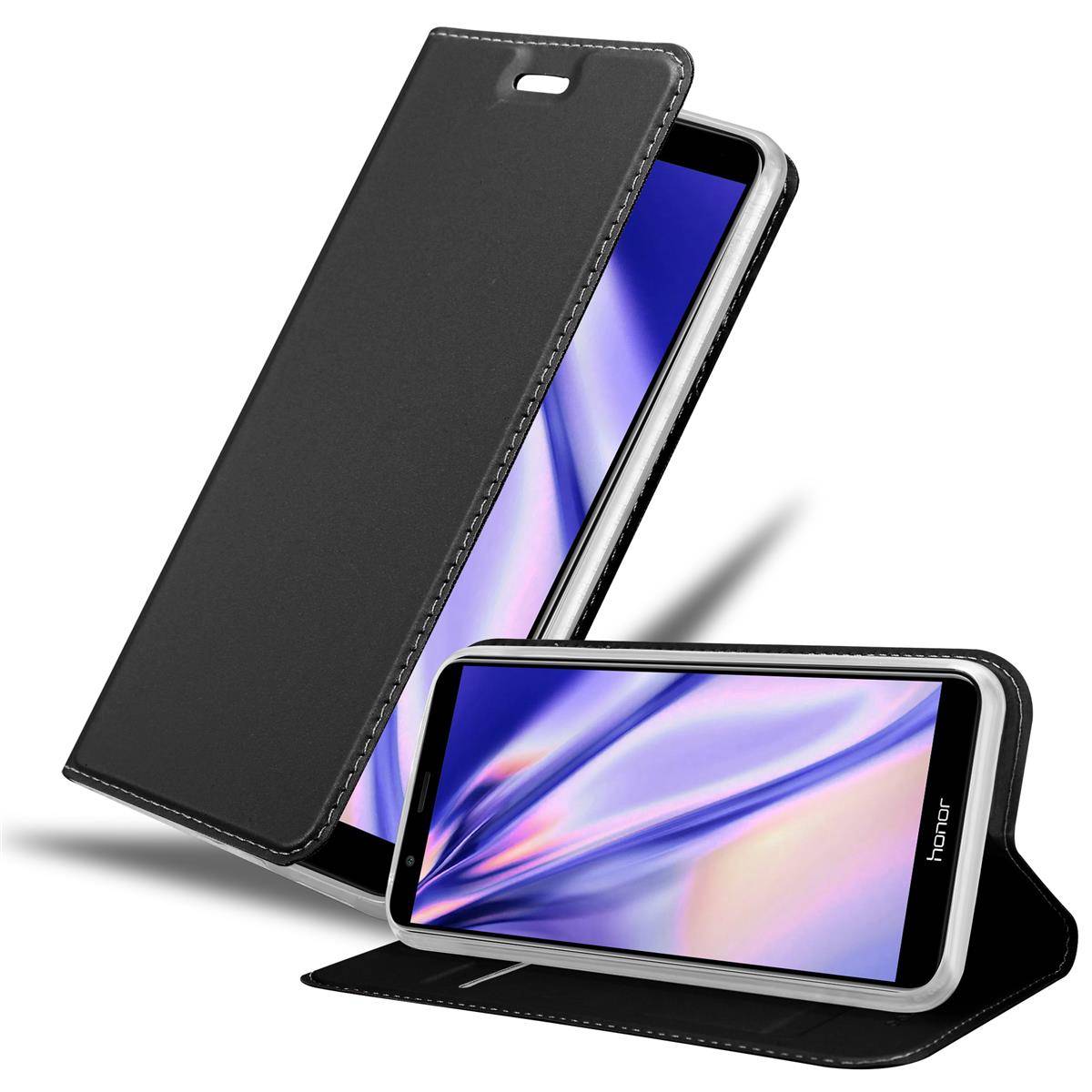 Cadorabo Handyhülle für Honor 7X Schutz Hülle in Schwarz Cover Etui Book Case Booklet