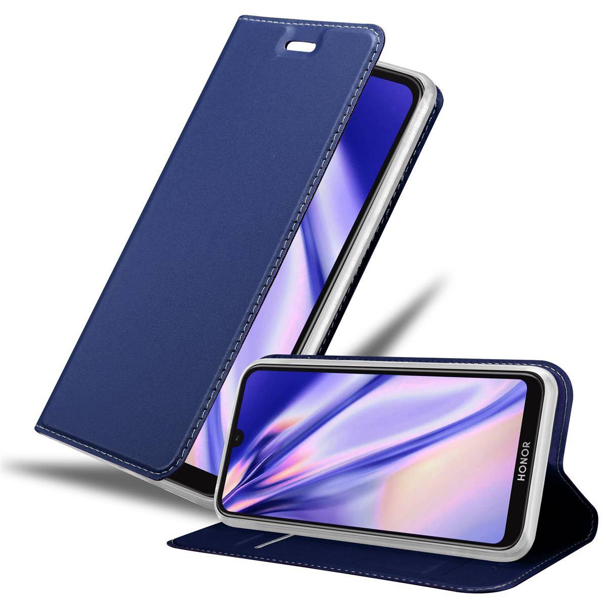 Cadorabo Handyhülle für Huawei Y5 2019 / Enjoy Play 8 / Honor 8S Schutz Hülle in Blau Cover Etui Book Case Booklet