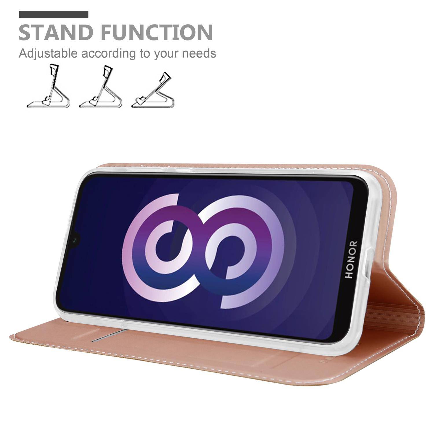 Cadorabo Handyhülle für Huawei Y5 2019 / Enjoy Play 8 / Honor 8S Schutz Hülle in Rosa Cover Etui Book Case Booklet