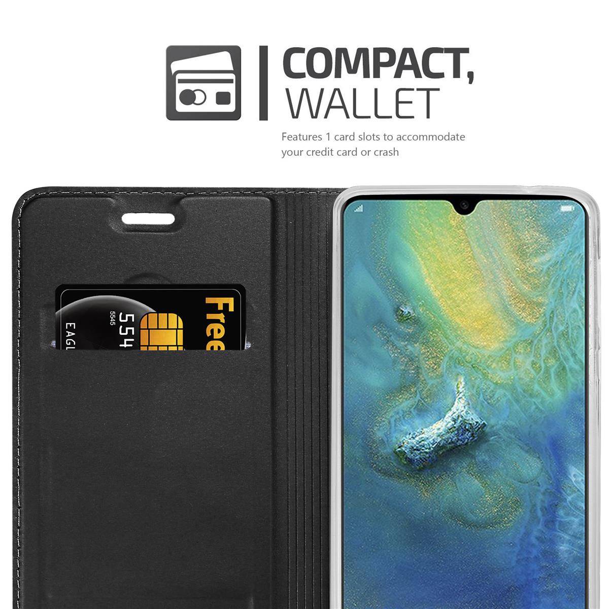 Cadorabo Handyhülle für Huawei MATE 20 Schutz Hülle in Schwarz Cover Etui Book Case Booklet