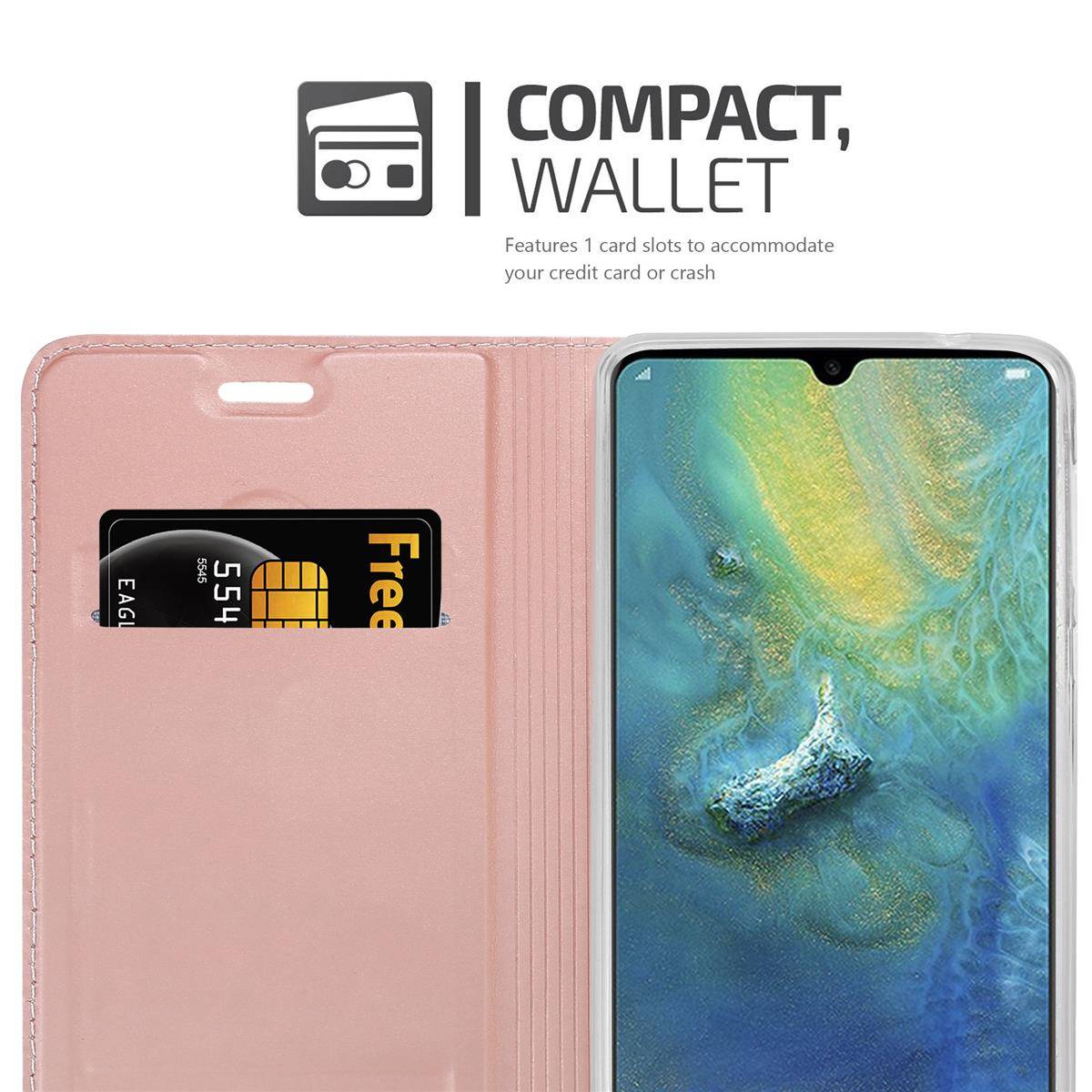 Cadorabo Handyhülle für Huawei MATE 20 Schutz Hülle in Rosa Cover Etui Book Case Booklet