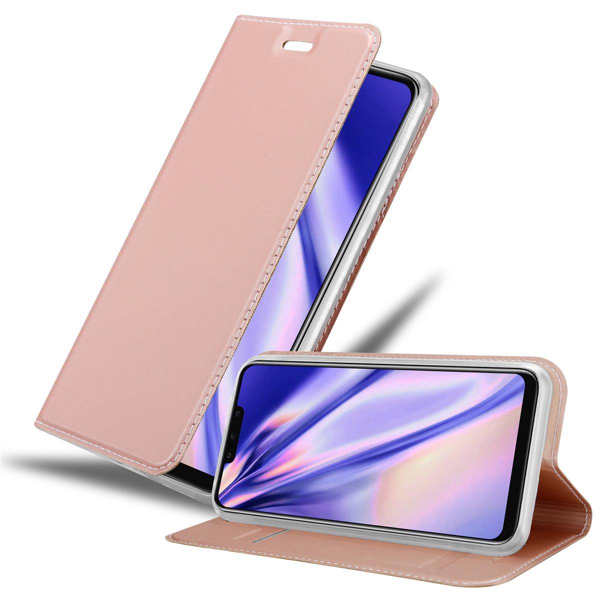 Cadorabo Handyhülle für Huawei MATE 20 LITE Schutz Hülle in Rosa Cover Etui Book Case Booklet