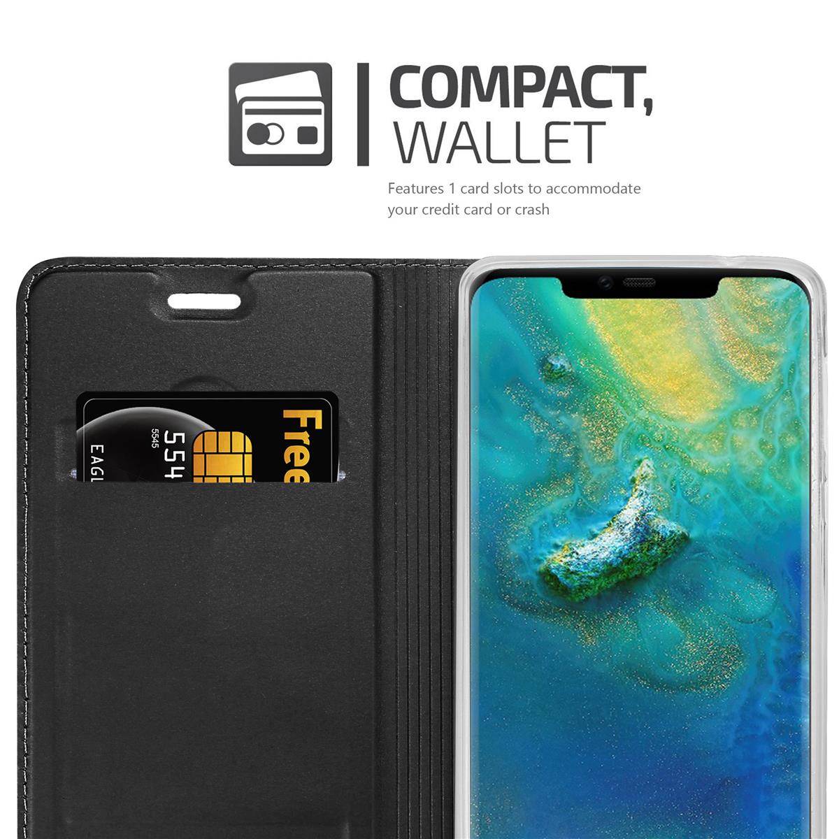 Cadorabo Handyhülle für Huawei MATE 20 PRO Schutz Hülle in Schwarz Cover Etui Book Case Booklet