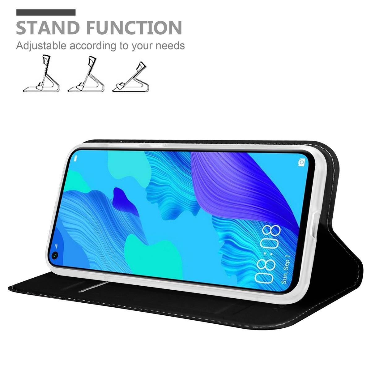 Cadorabo Handyhülle für Honor 20 / 20S / Huawei NOVA 5T Schutz Hülle in Schwarz Cover Etui Book Case Booklet