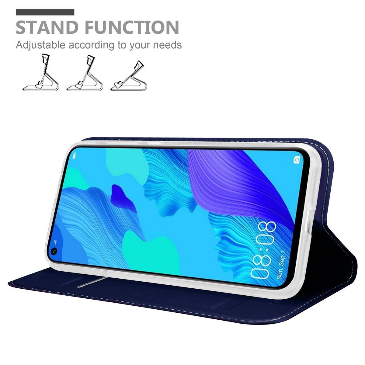 Cadorabo Handyhülle für Honor 20 / 20S / Huawei NOVA 5T Schutz Hülle in Blau Cover Etui Book Case Booklet