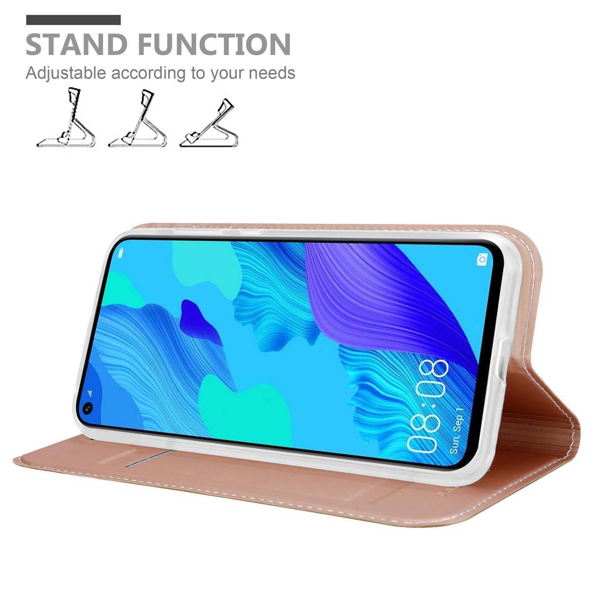 Cadorabo Handyhülle für Honor 20 / 20S / Huawei NOVA 5T Schutz Hülle in Rosa Cover Etui Book Case Booklet