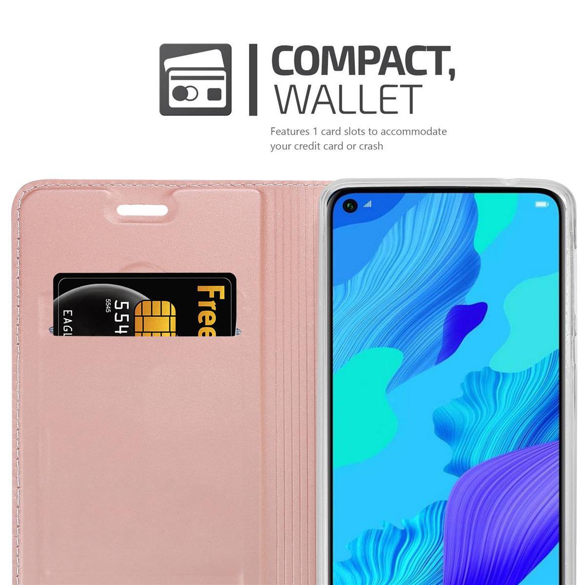 Cadorabo Handyhülle für Honor 20 / 20S / Huawei NOVA 5T Schutz Hülle in Rosa Cover Etui Book Case Booklet