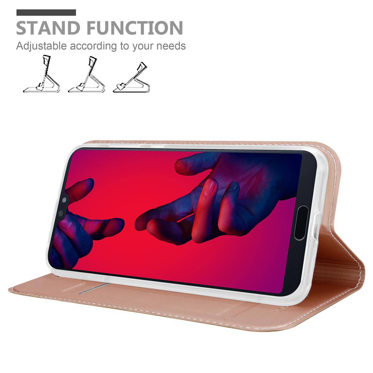 Cadorabo Handyhülle für Huawei P20 PRO / P20 PLUS Schutz Hülle in Rosa Cover Etui Book Case Booklet