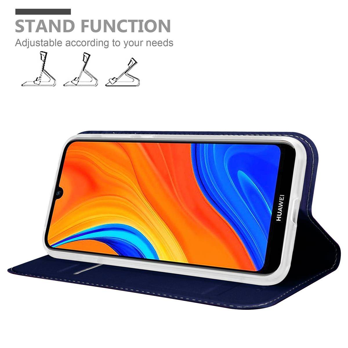 Cadorabo Handyhülle für Huawei Y6S Schutz Hülle in Blau Cover Etui Book Case Booklet