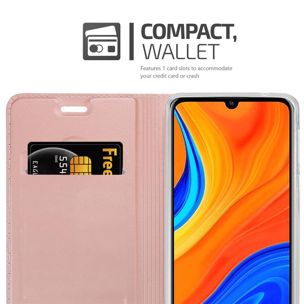 Cadorabo Handyhülle für Huawei Y6S Schutz Hülle in Rosa Cover Etui Book Case Booklet