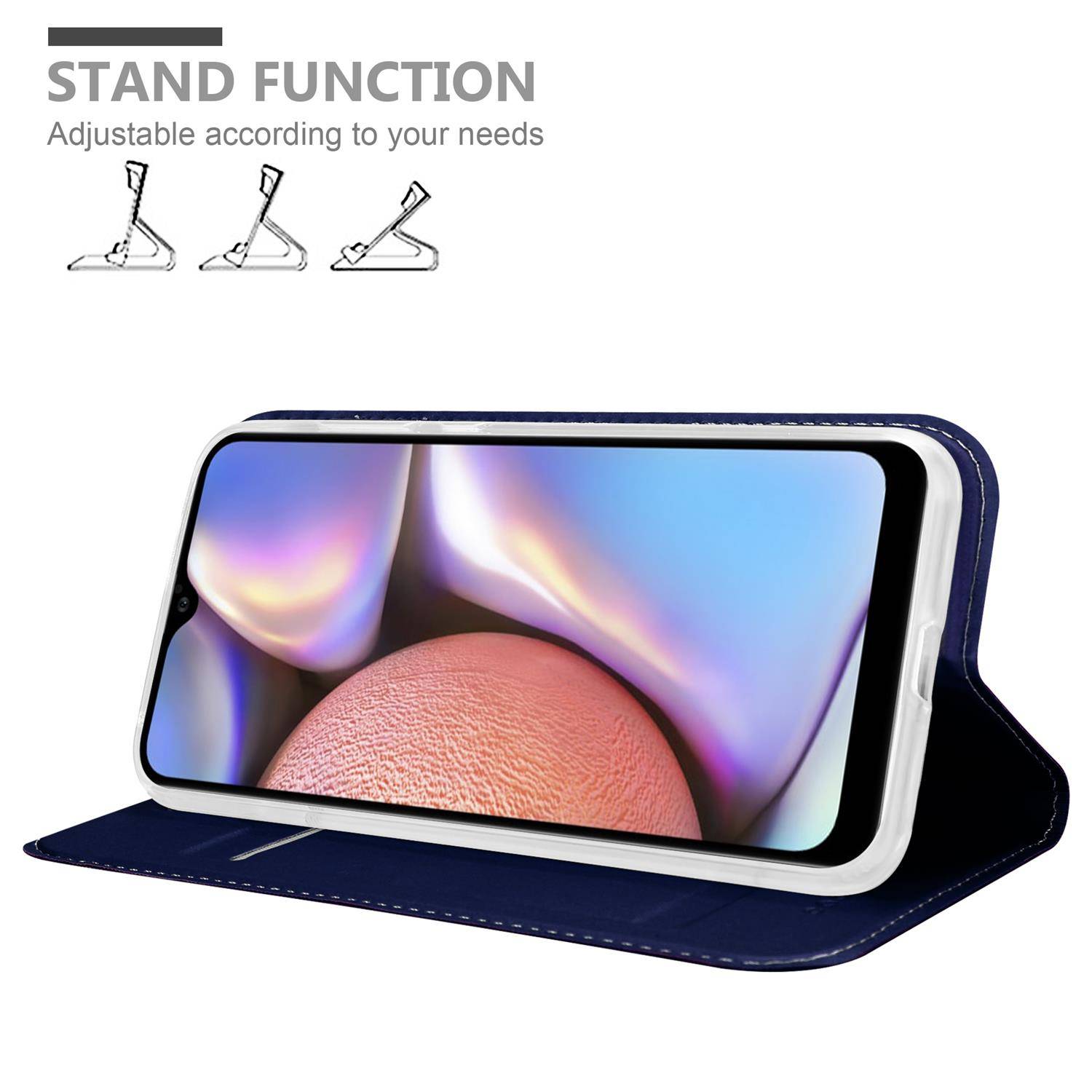 Cadorabo Handyhülle für Samsung Galaxy A10s / M01s Schutz Hülle in Blau Cover Etui Book Case Booklet