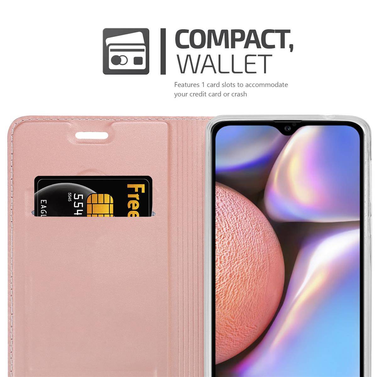 Cadorabo Handyhülle für Samsung Galaxy A10s / M01s Schutz Hülle in Rosa Cover Etui Book Case Booklet