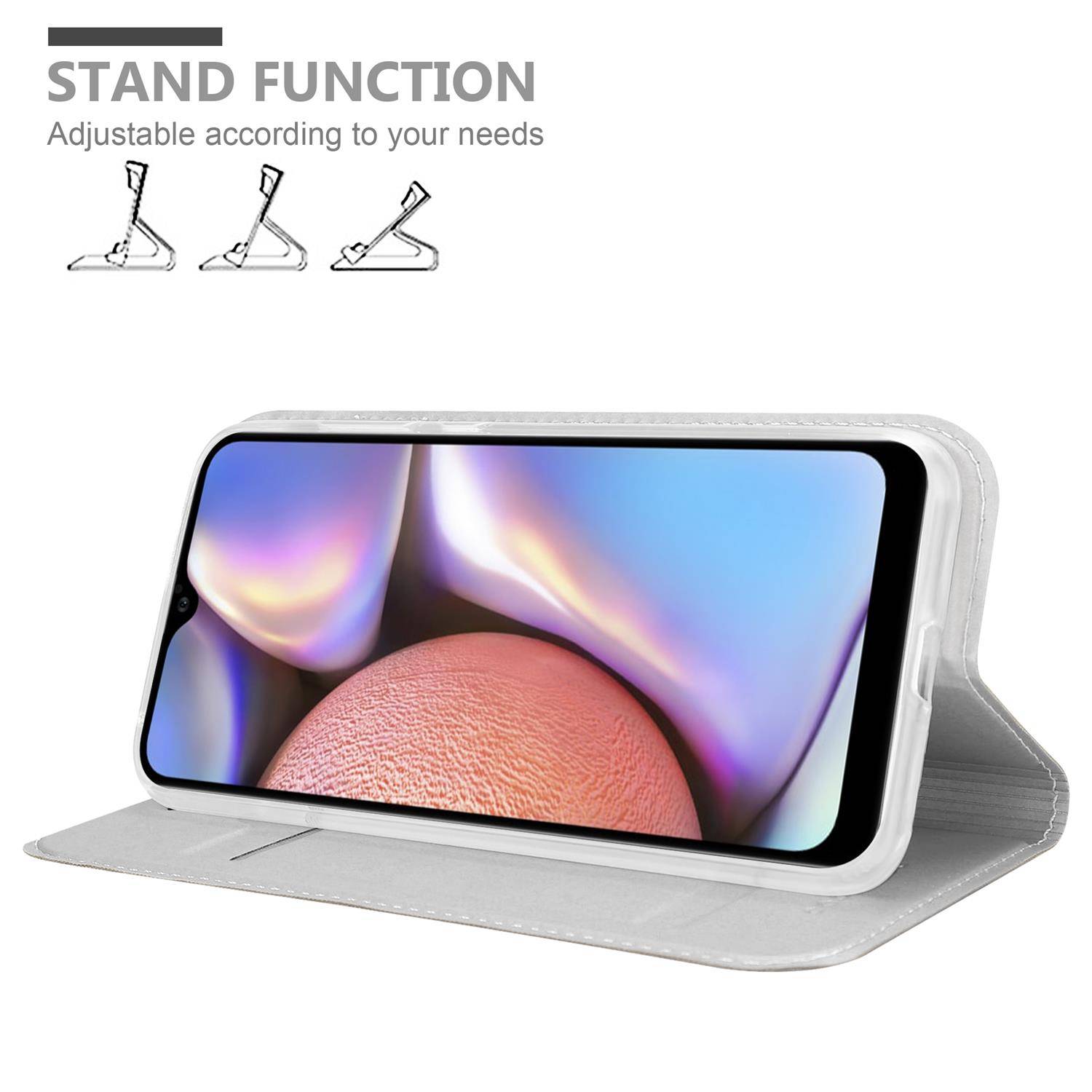 Cadorabo Handyhülle für Samsung Galaxy A10s / M01s Schutz Hülle in Silber Cover Etui Book Case Booklet