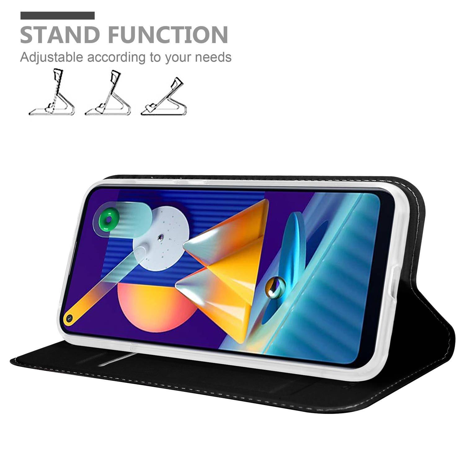 Cadorabo Handyhülle für Samsung Galaxy A11 / M11 Schutz Hülle in Schwarz Cover Etui Book Case Booklet
