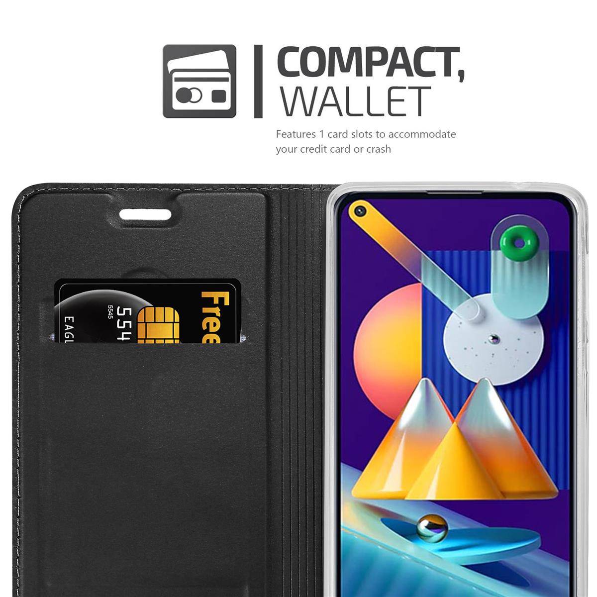 Cadorabo Handyhülle für Samsung Galaxy A11 / M11 Schutz Hülle in Schwarz Cover Etui Book Case Booklet