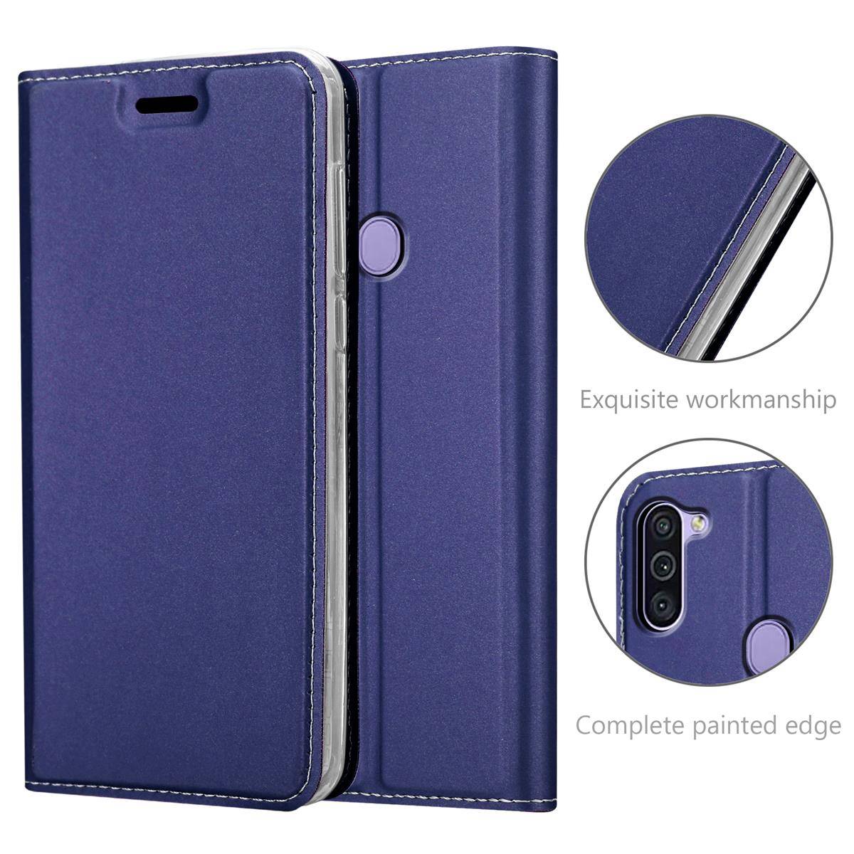 Cadorabo Handyhülle für Samsung Galaxy A11 / M11 Schutz Hülle in Blau Cover Etui Book Case Booklet