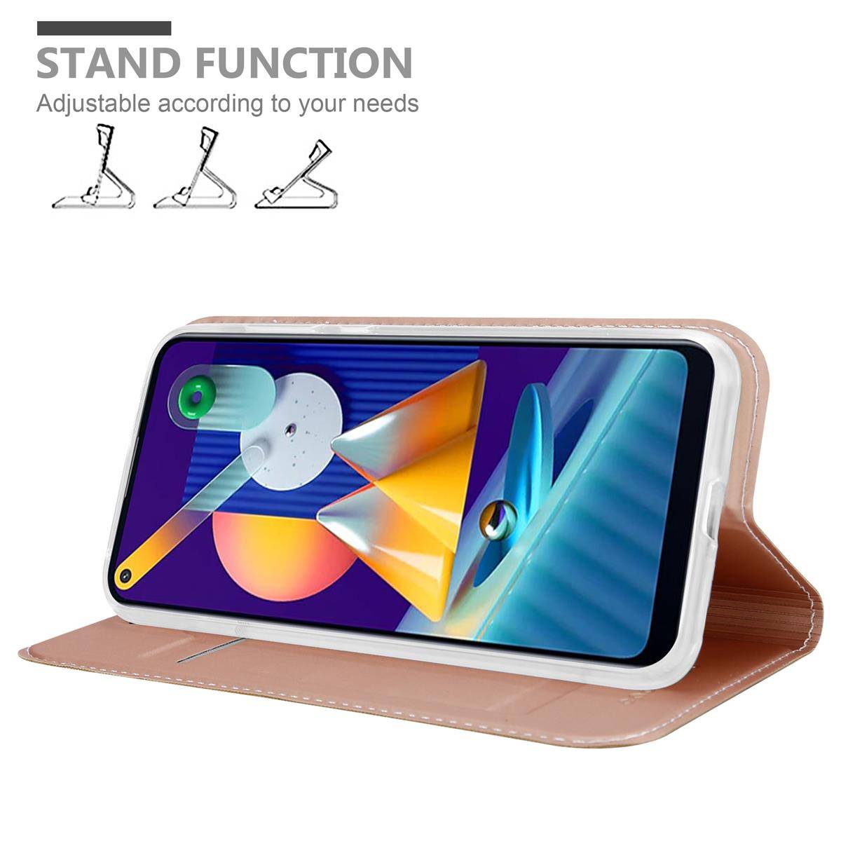 Cadorabo Handyhülle für Samsung Galaxy A11 / M11 Schutz Hülle in Rosa Cover Etui Book Case Booklet