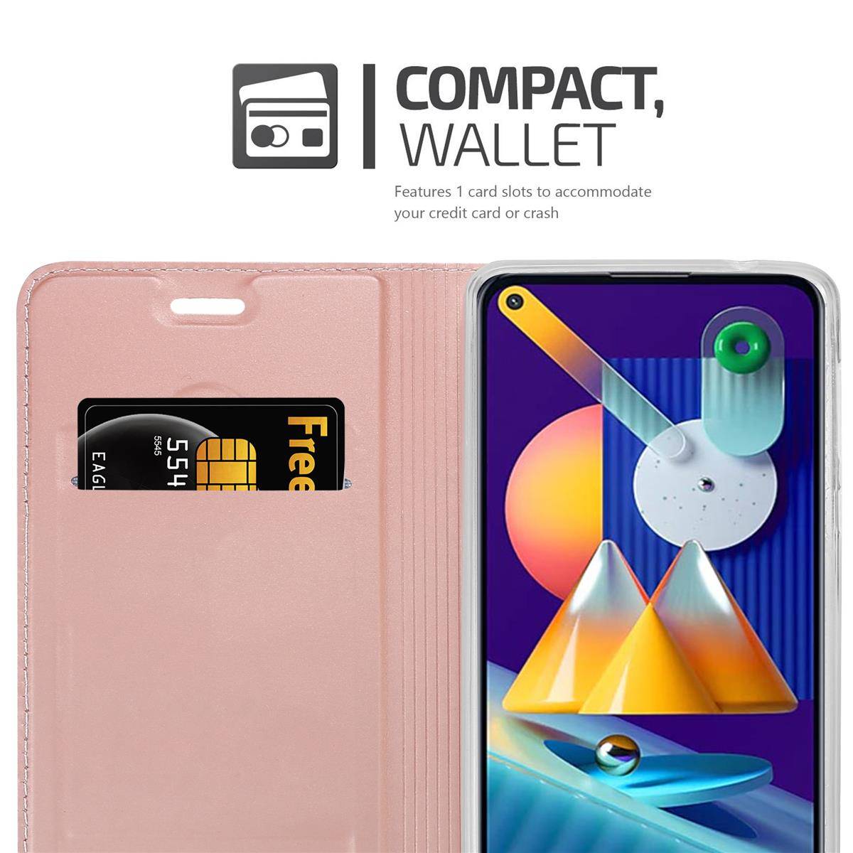 Cadorabo Handyhülle für Samsung Galaxy A11 / M11 Schutz Hülle in Rosa Cover Etui Book Case Booklet