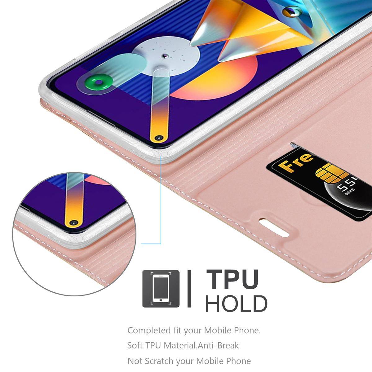 Cadorabo Handyhülle für Samsung Galaxy A11 / M11 Schutz Hülle in Rosa Cover Etui Book Case Booklet