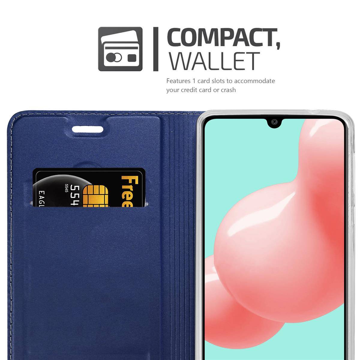 Cadorabo Handyhülle für Samsung Galaxy A41 Schutz Hülle in Blau Cover Etui Book Case Booklet