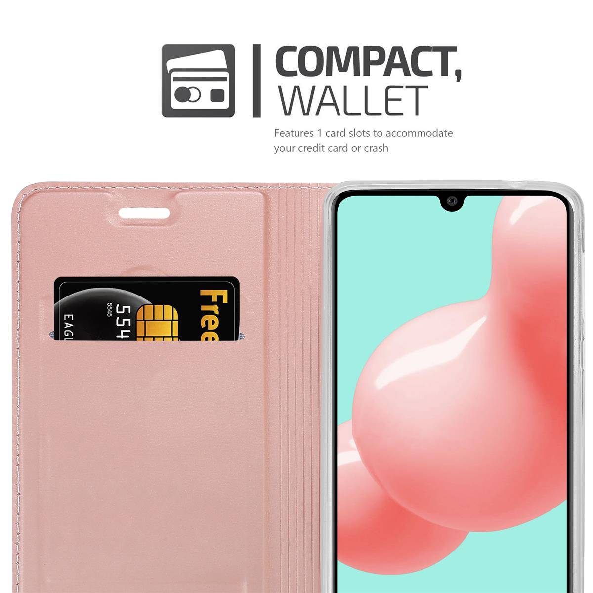 Cadorabo Handyhülle für Samsung Galaxy A41 Schutz Hülle in Rosa Cover Etui Book Case Booklet