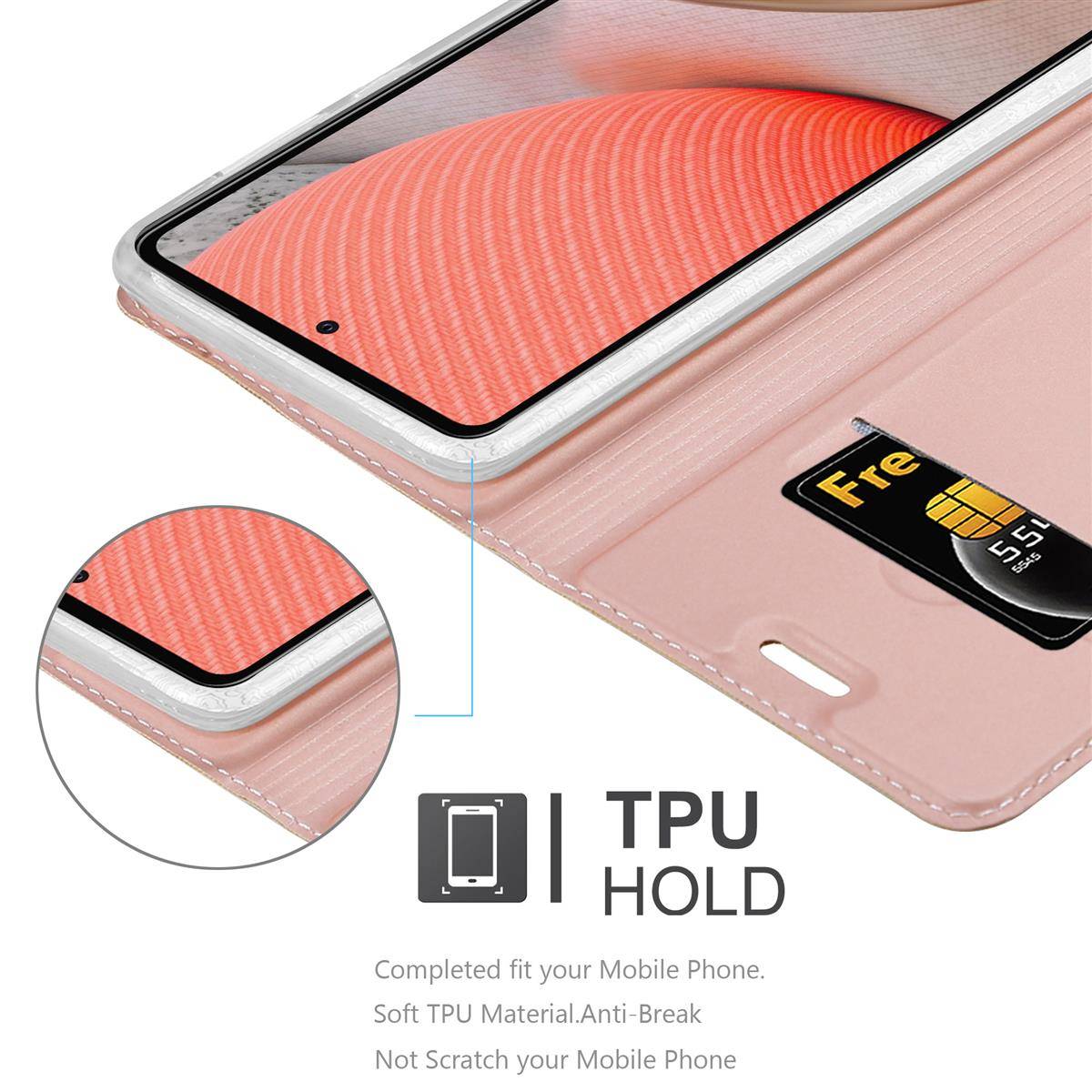 Cadorabo Handyhülle für Samsung Galaxy A72 4G / 5G Schutz Hülle in Rosa Cover Etui Book Case Booklet