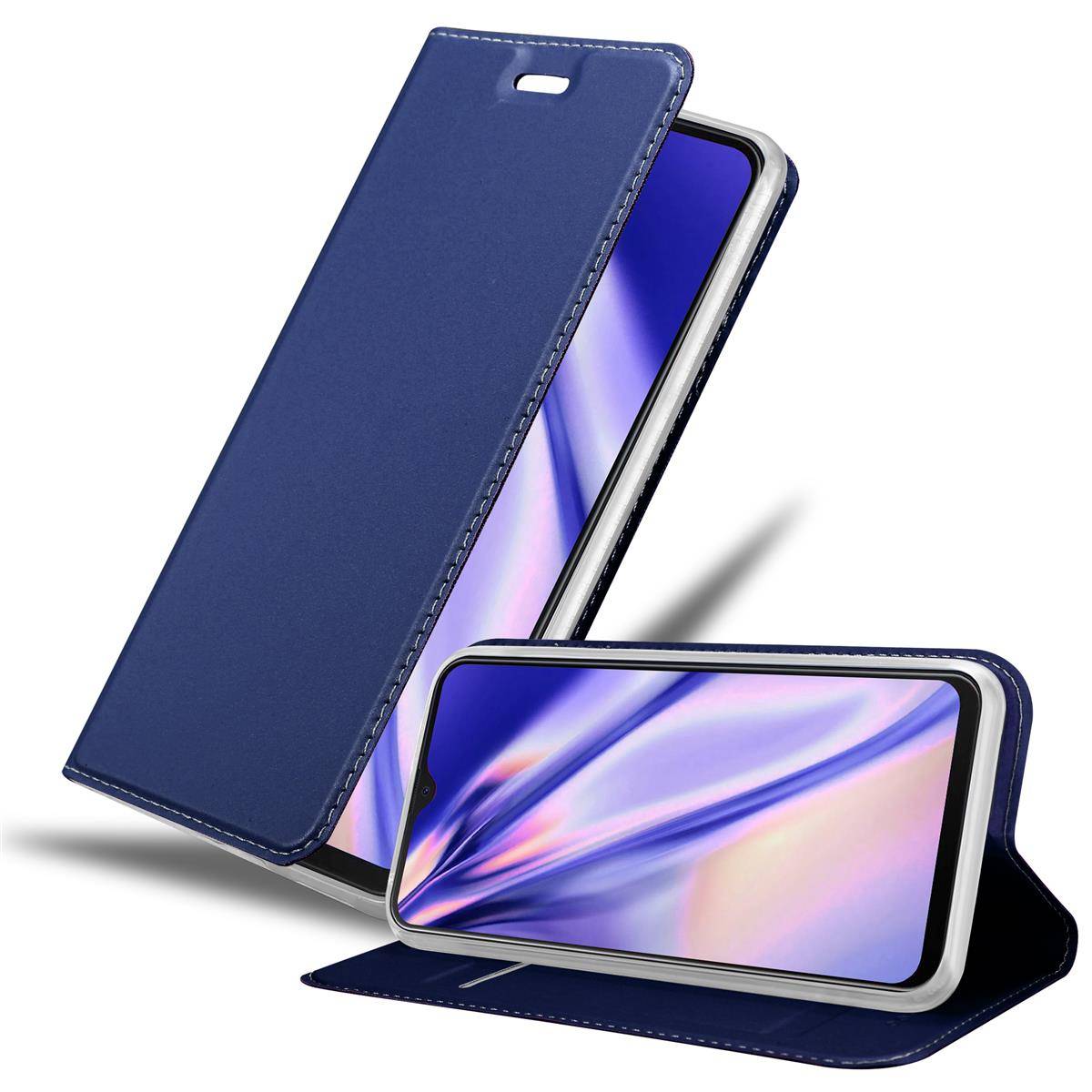 Cadorabo Handyhülle für Samsung Galaxy M20 Schutz Hülle in Blau Cover Etui Book Case Booklet
