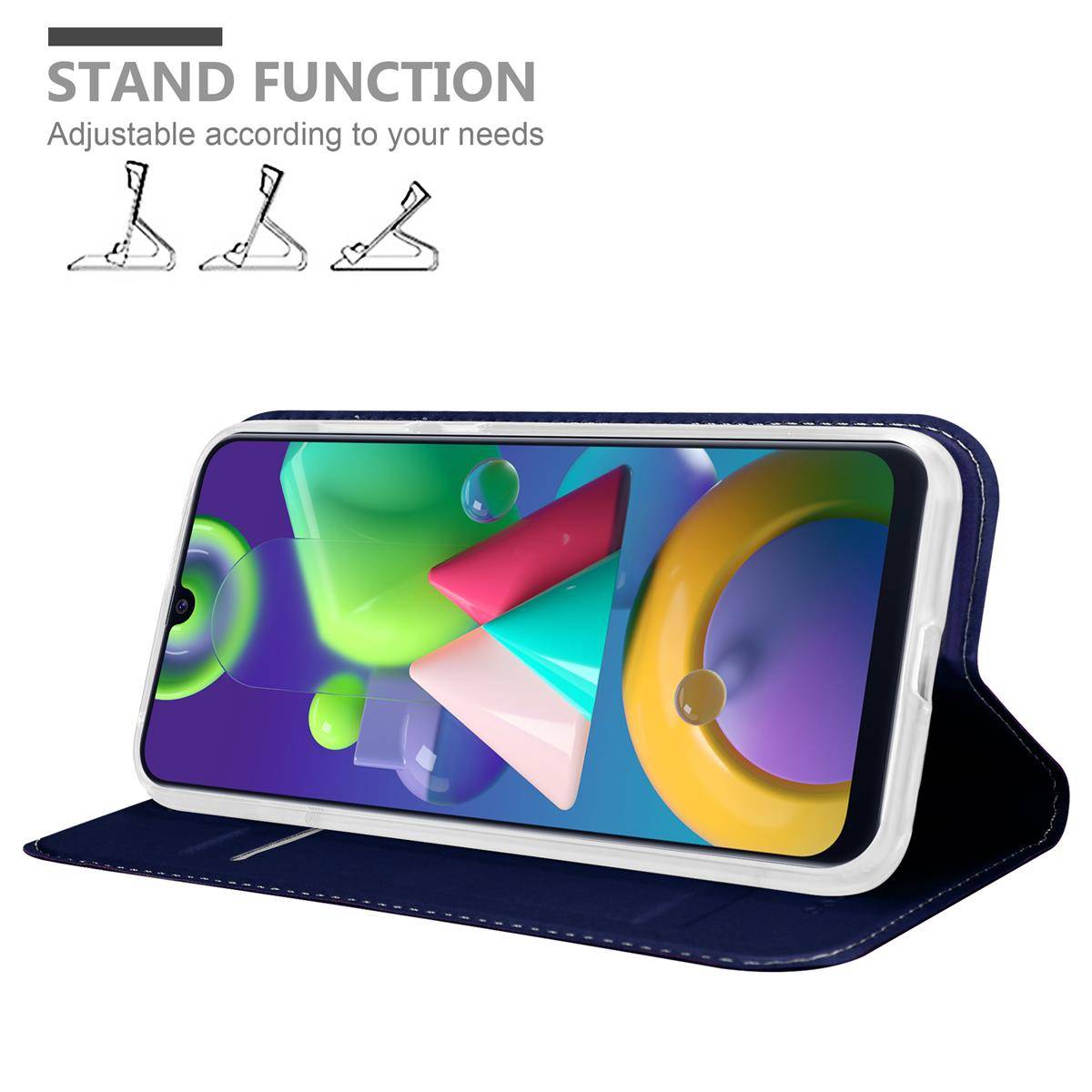 Cadorabo Handyhülle für Samsung Galaxy M31 Schutz Hülle in Blau Cover Etui Book Case Booklet