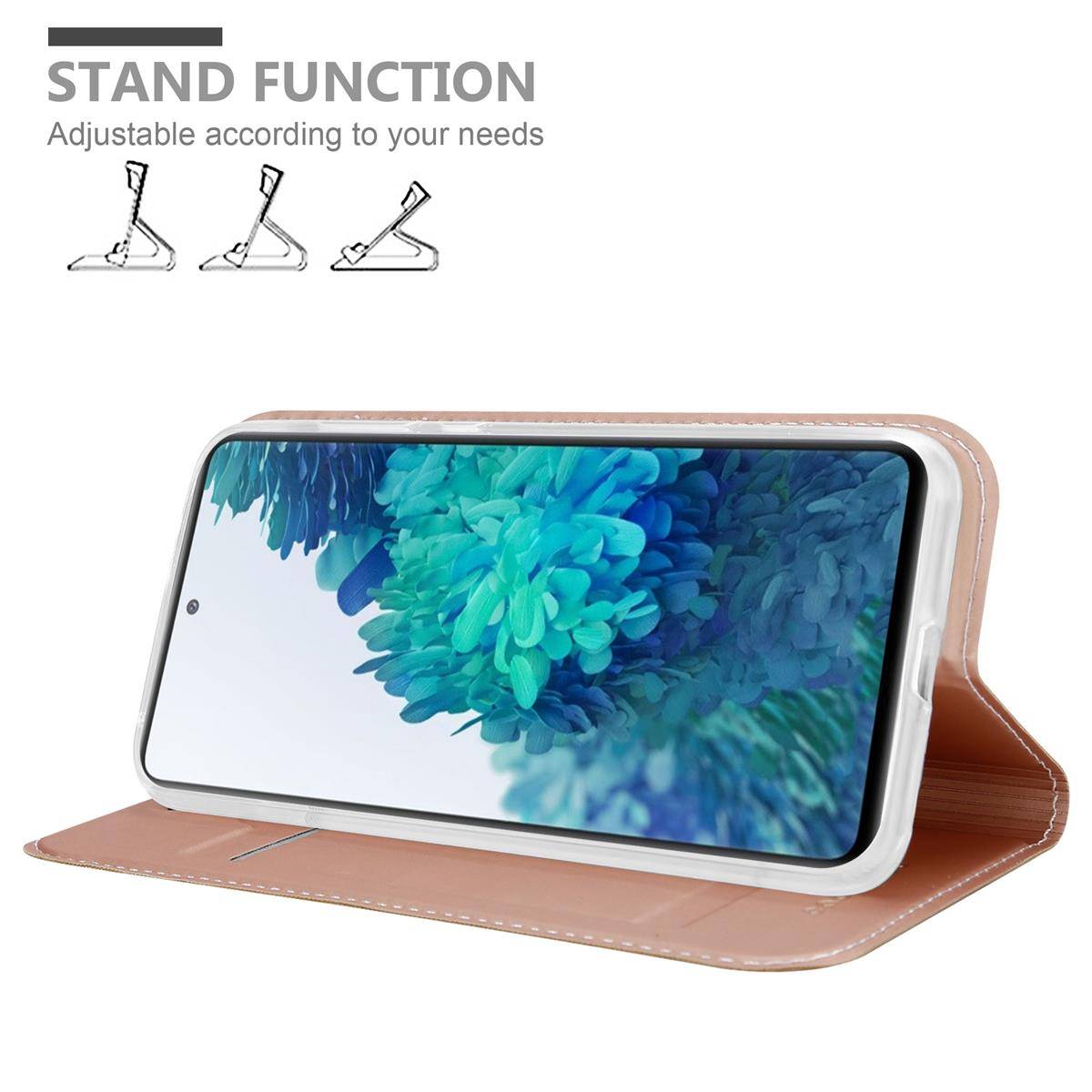 Cadorabo Handyhülle für Samsung Galaxy S20 FE Schutz Hülle in Rosa Cover Etui Book Case Booklet