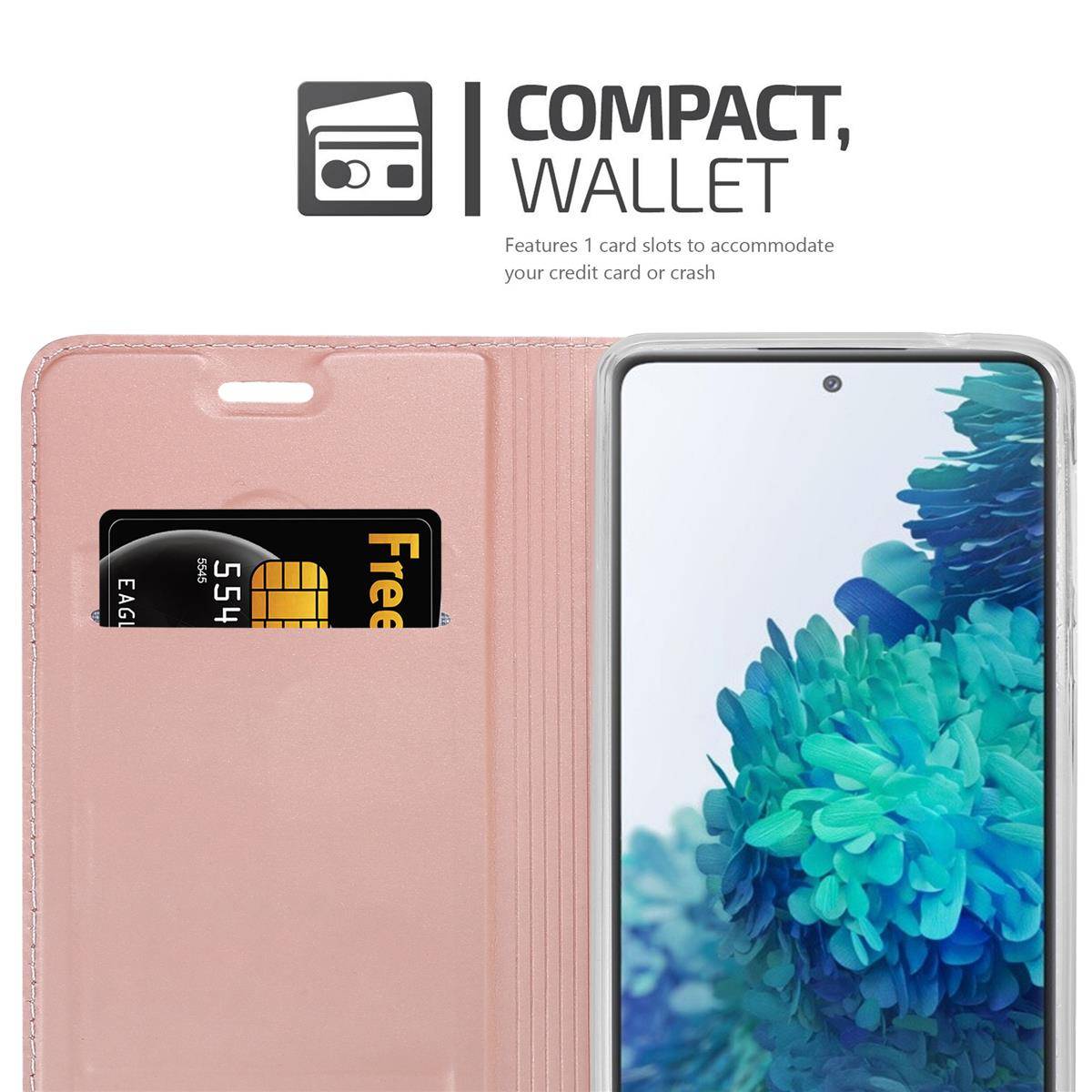 Cadorabo Handyhülle für Samsung Galaxy S20 FE Schutz Hülle in Rosa Cover Etui Book Case Booklet